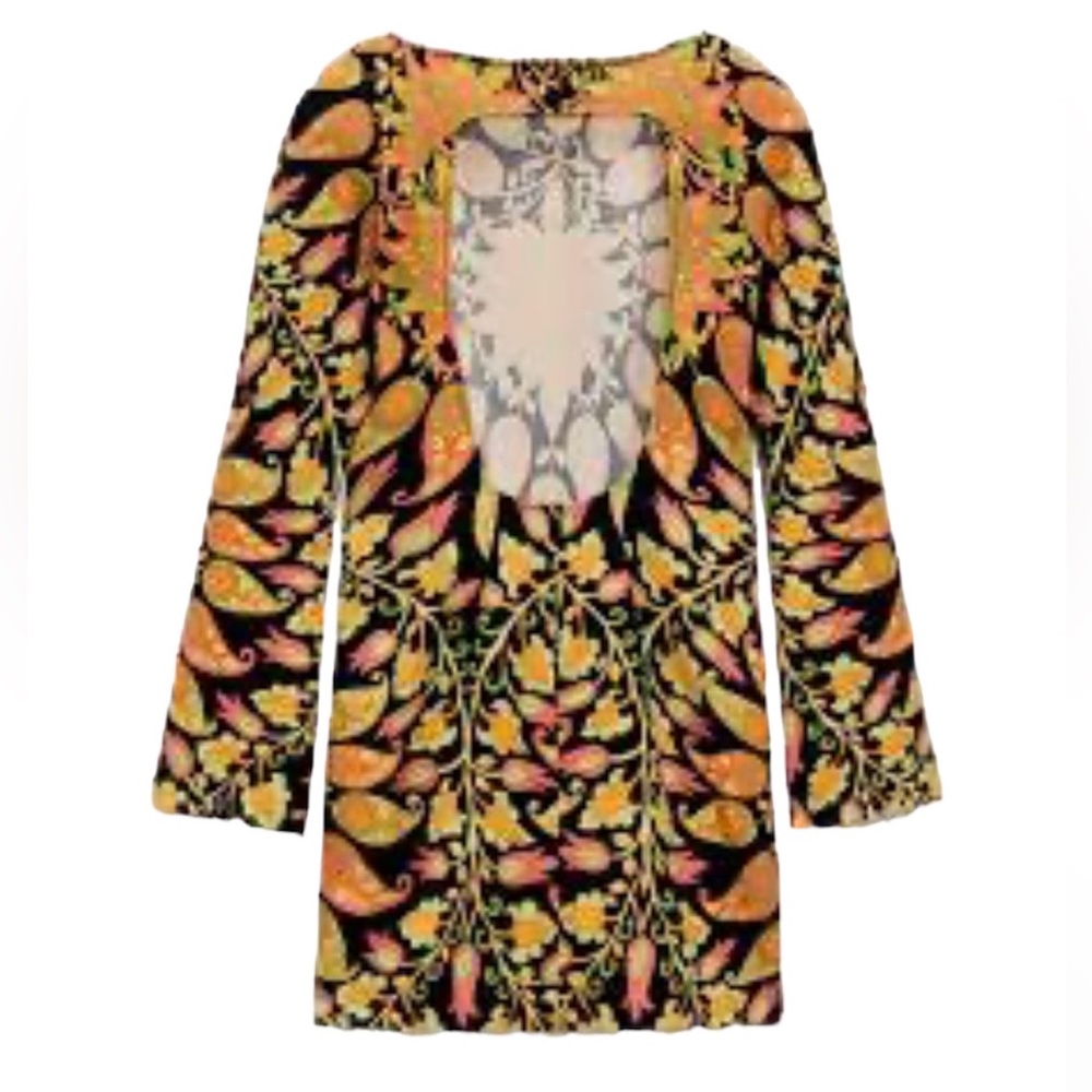 Zara Retro Paisley Printed Mini Dress - Picture 3 of 7
